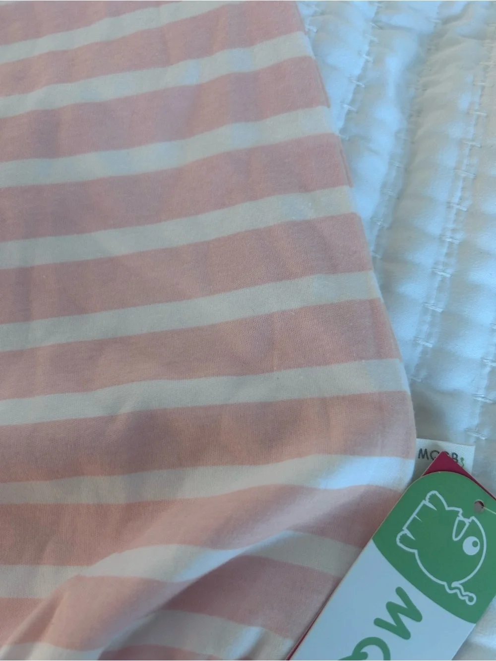 Striped Pink and White Sleep Sack for Kids.   Size 6-12M.  NWT